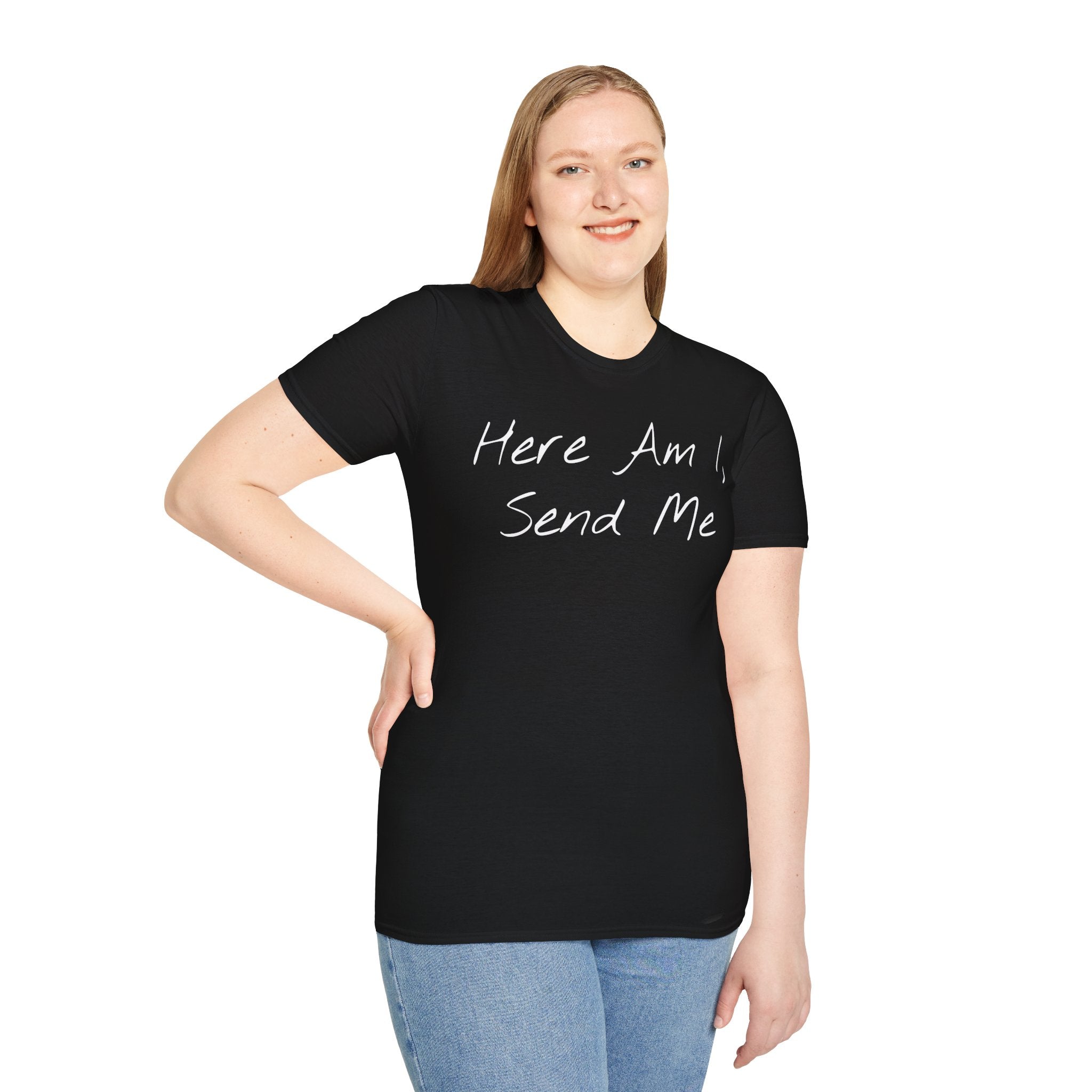 "Here Am I" T-Shirt - White Letter