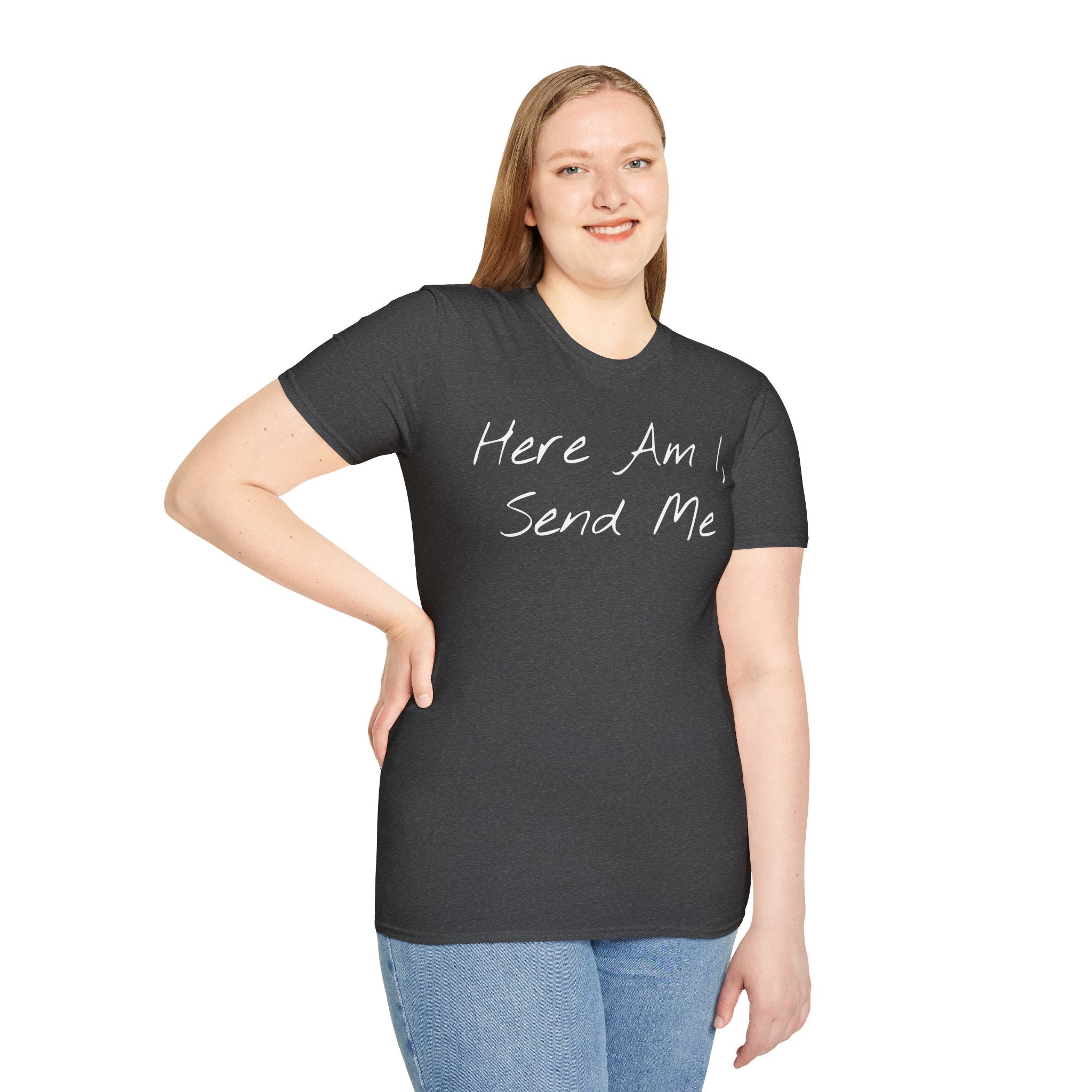 "Here Am I" T-Shirt - White Letter