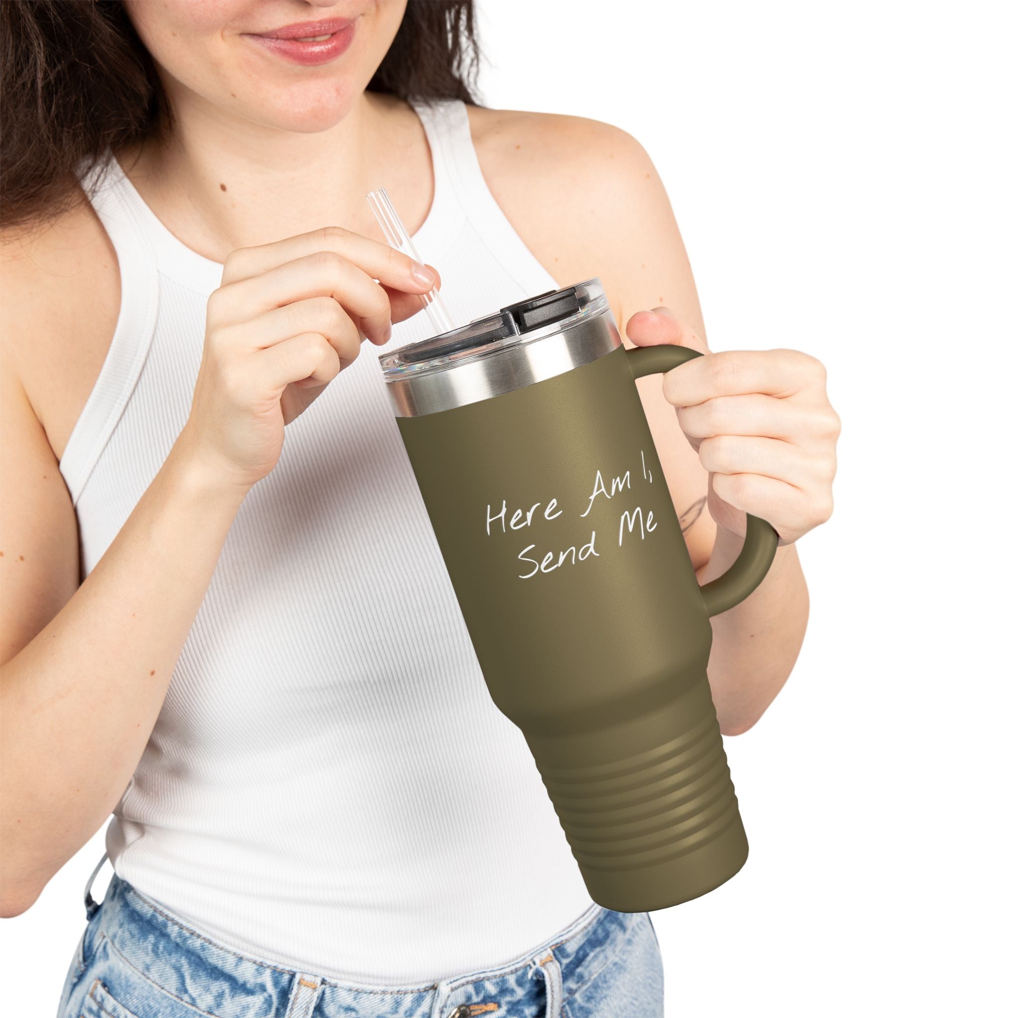 "Here Am I" Insulated Travel Mug - 40oz Cup