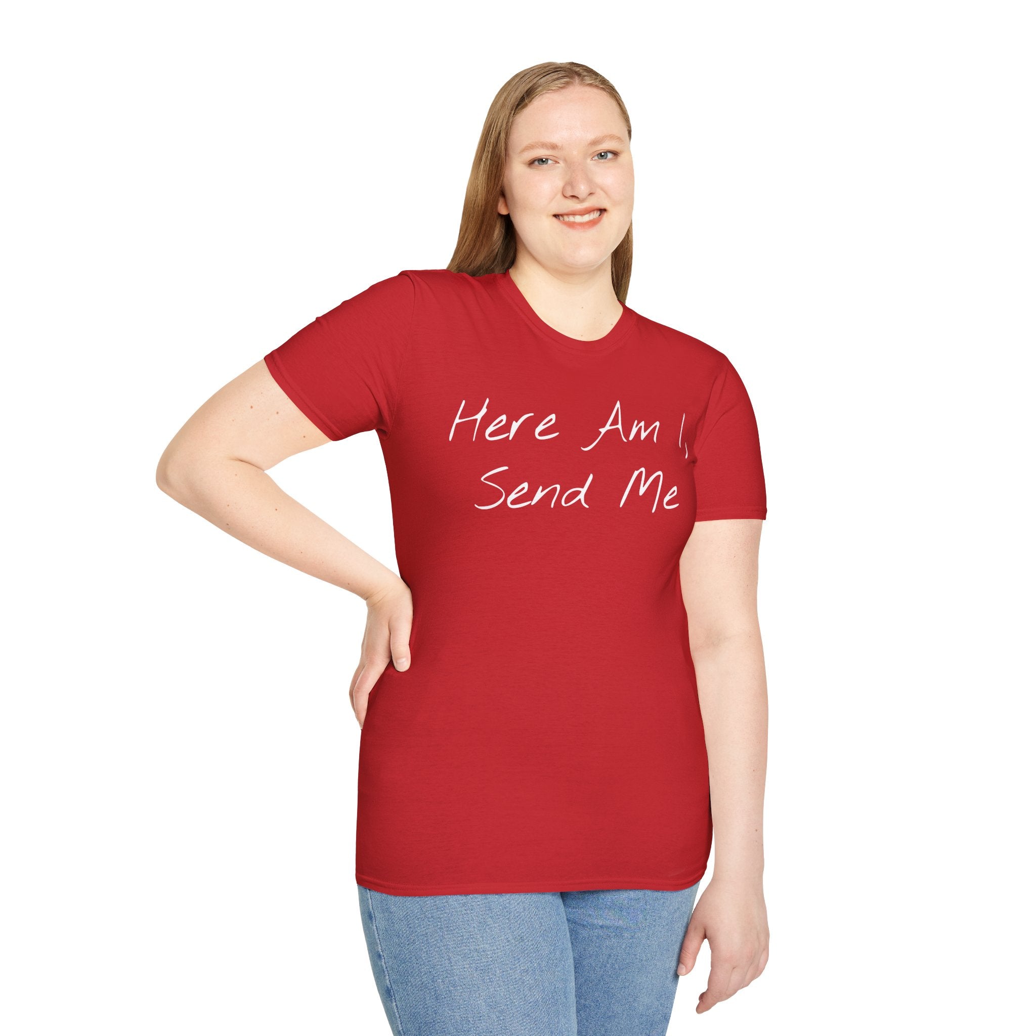"Here Am I" T-Shirt - White Letter