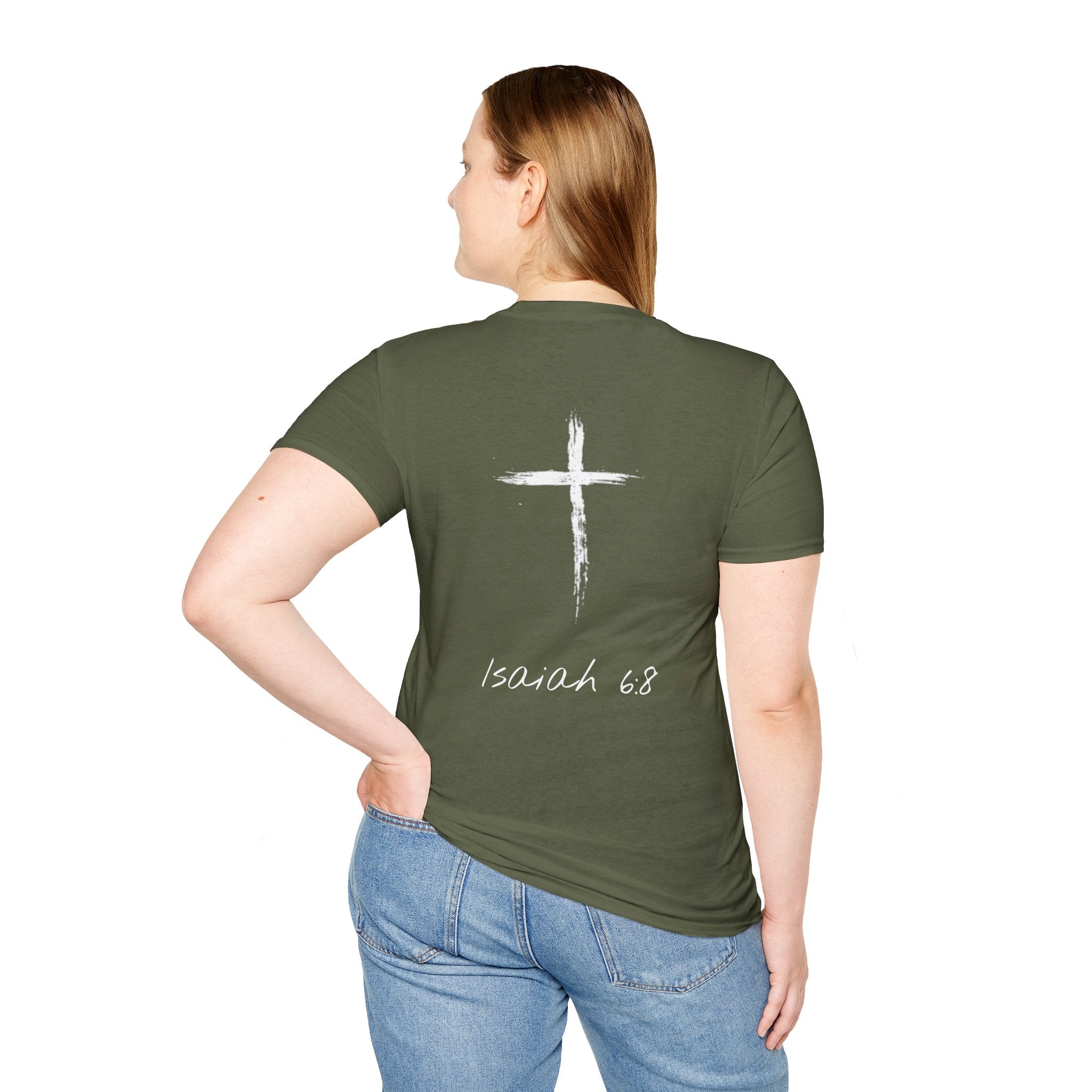 "Here Am I" T-Shirt - White Letter