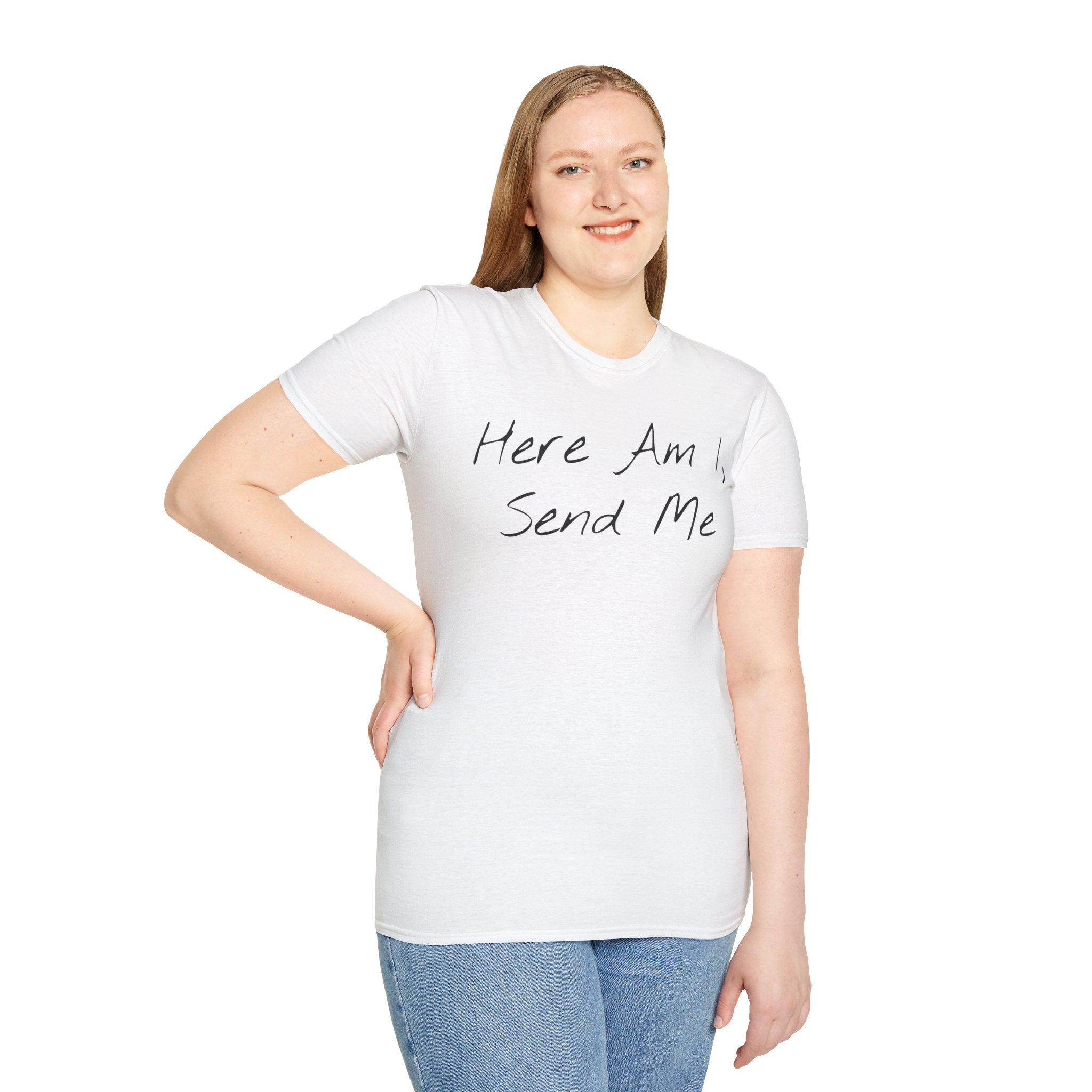 "Here Am I" T-Shirt - Black Letter