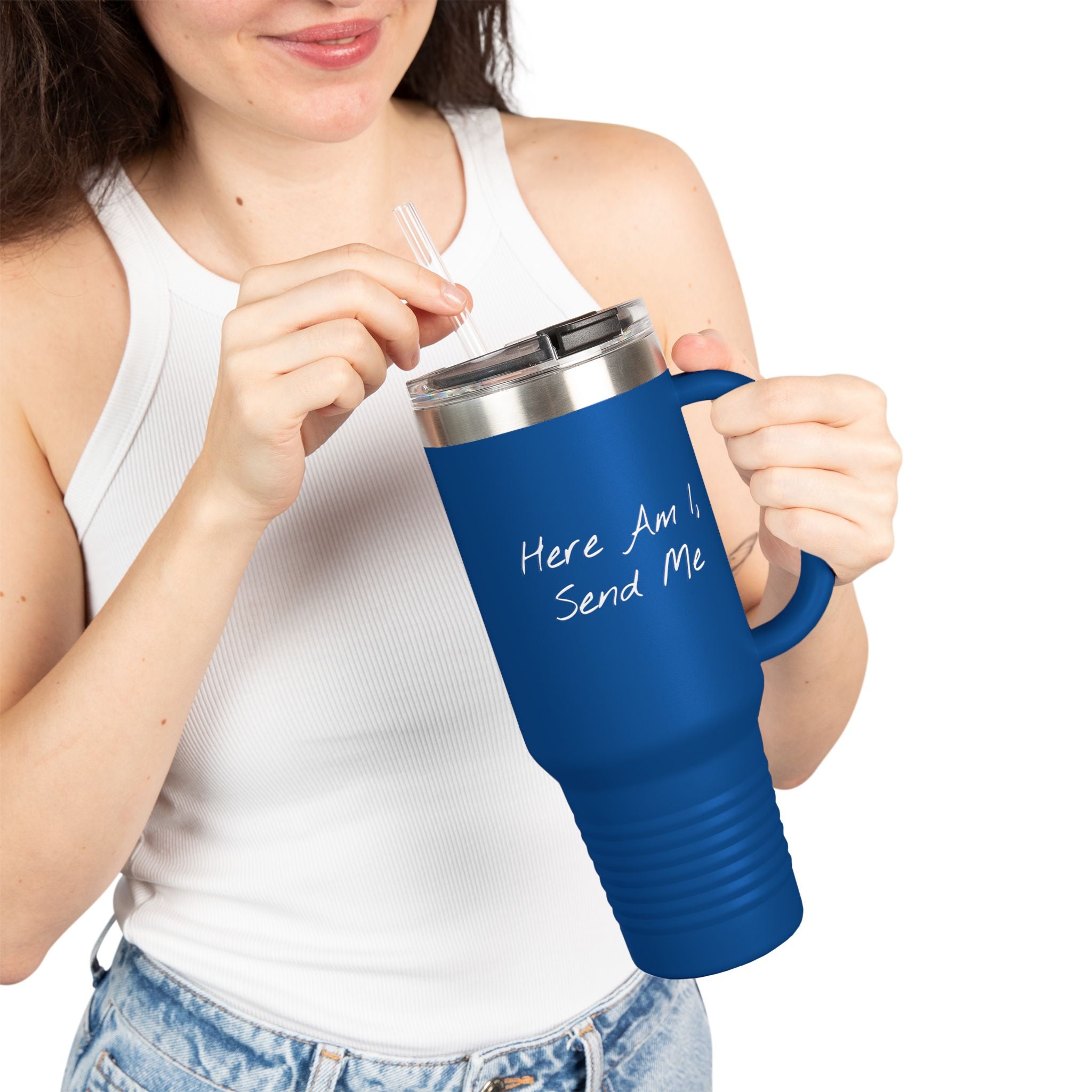 "Here Am I" Insulated Travel Mug - 40oz Cup
