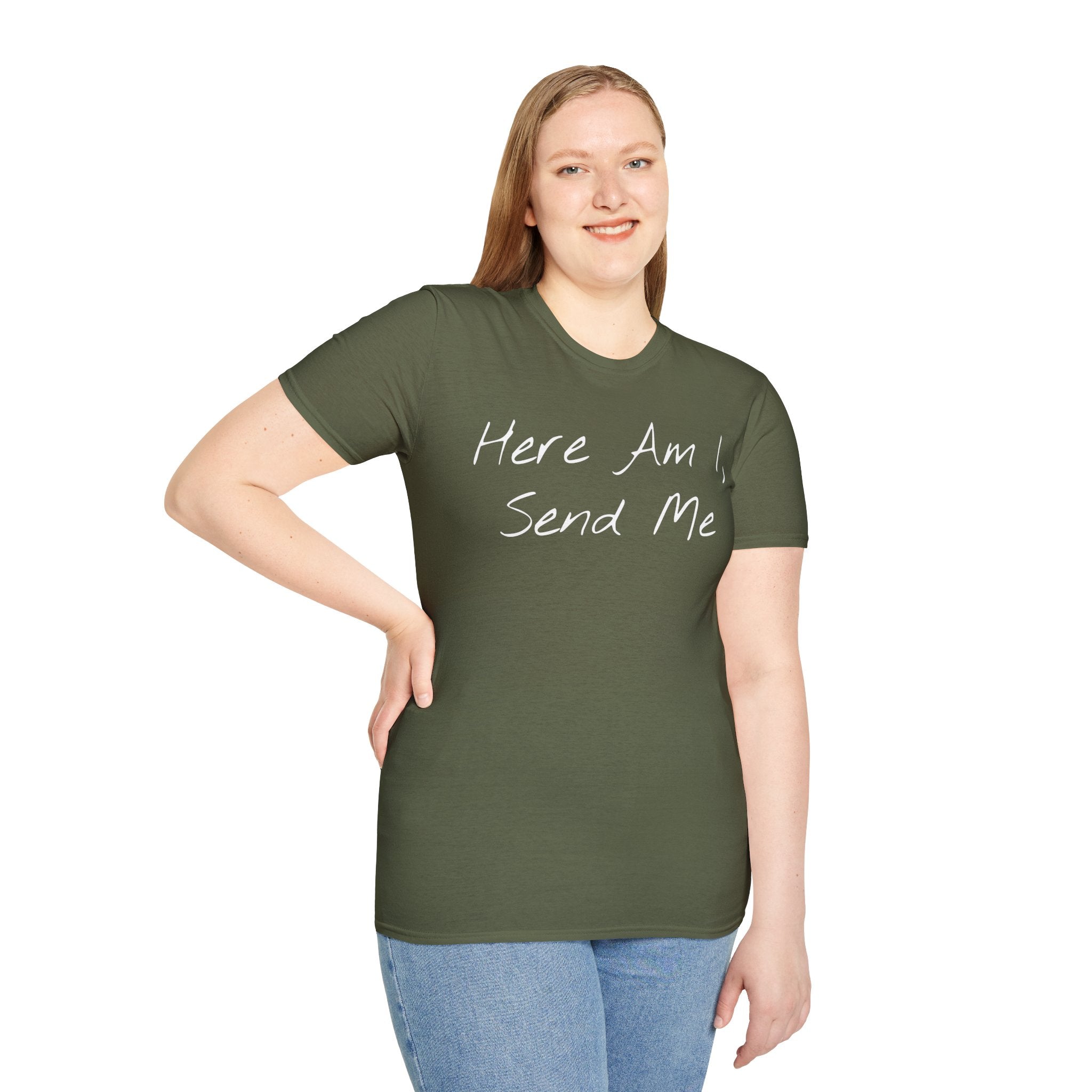 "Here Am I" T-Shirt - White Letter