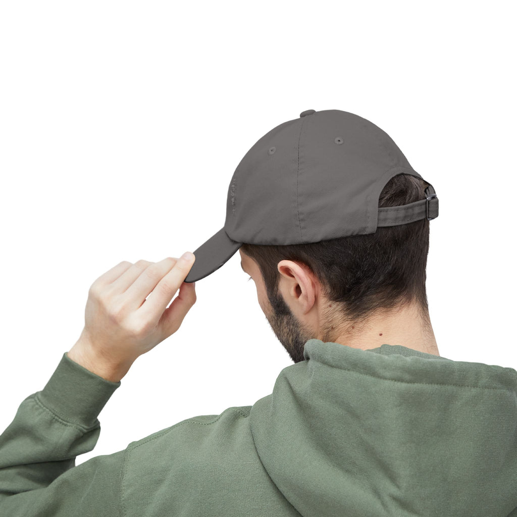 Faith-Themed Unisex Distressed Cap - Here Am I, Send Me Hat, Christian Hat, Casual Style, Inspirational Gift, Everyday Wear