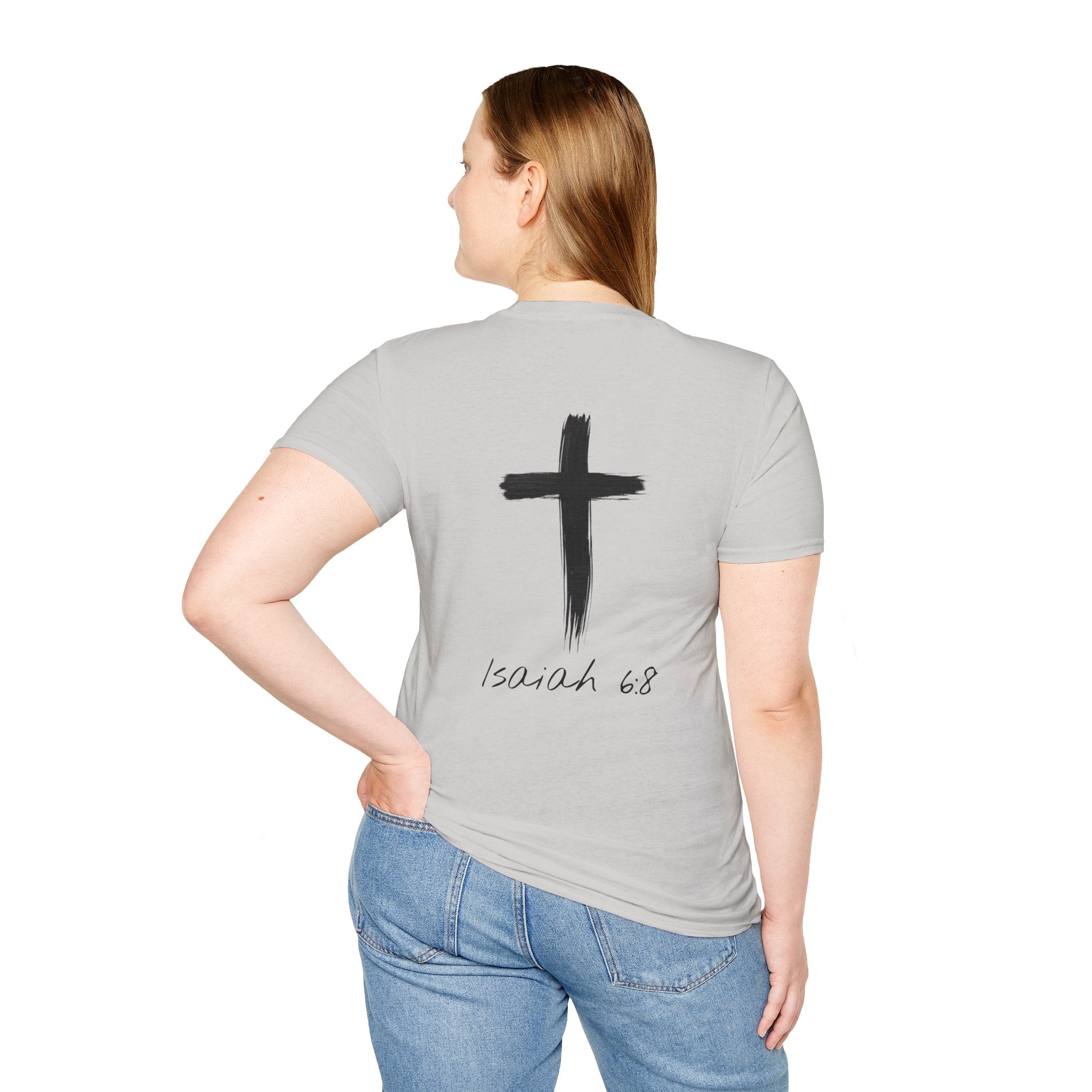 "Here Am I" T-Shirt - Black Letter