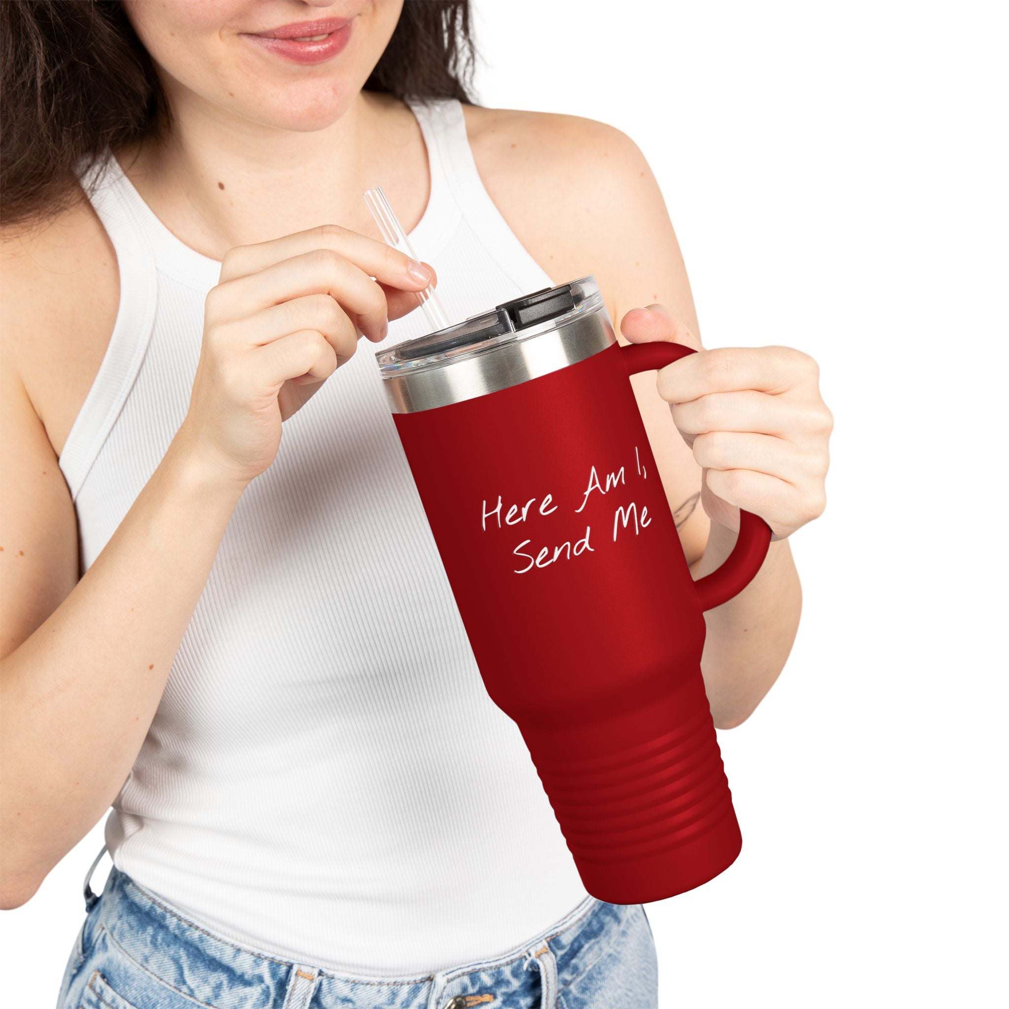 "Here Am I" Insulated Travel Mug - 40oz Cup