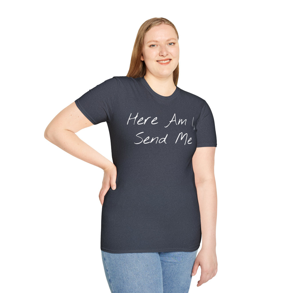 "Here Am I" T-Shirt - White Letter
