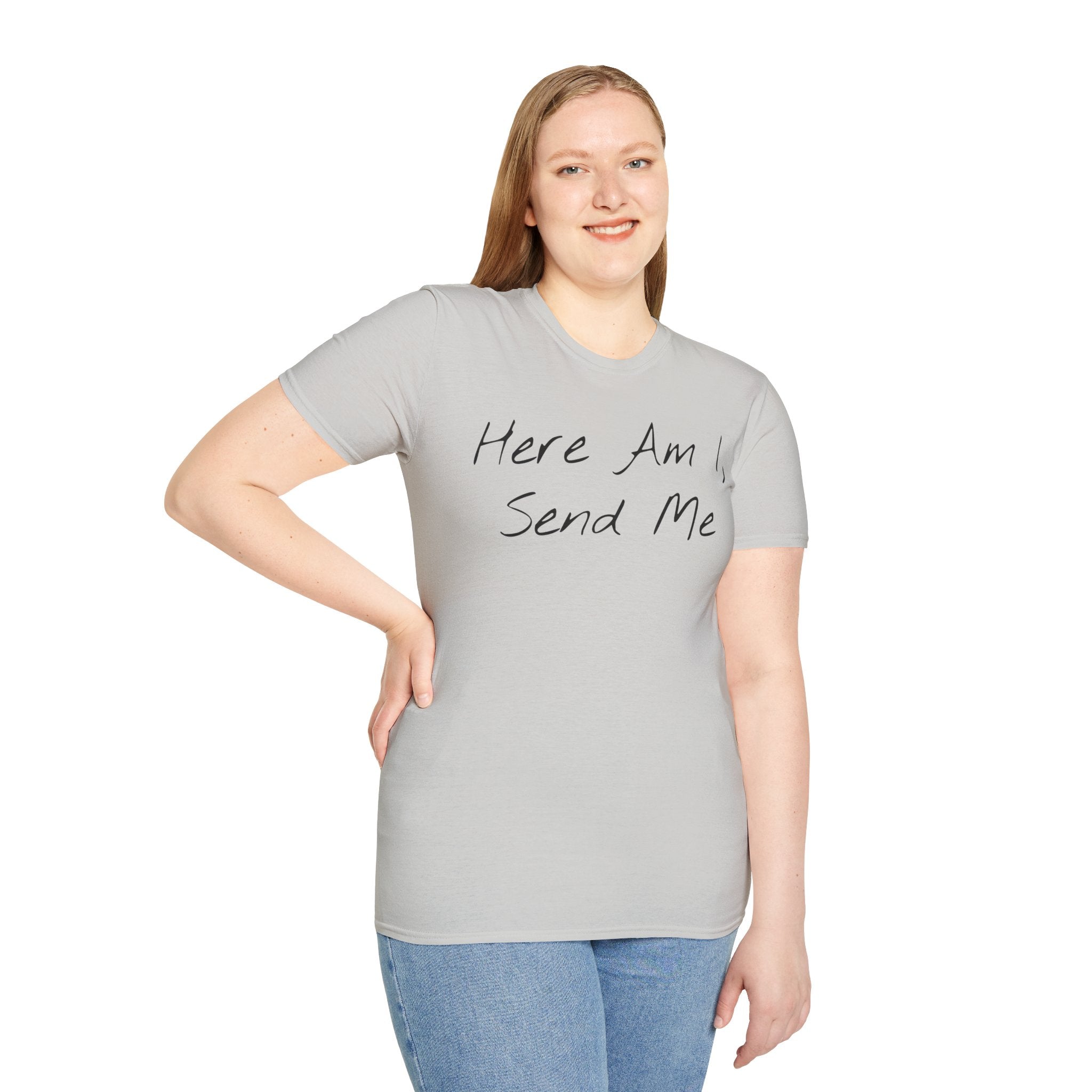 "Here Am I" T-Shirt - Black Letter