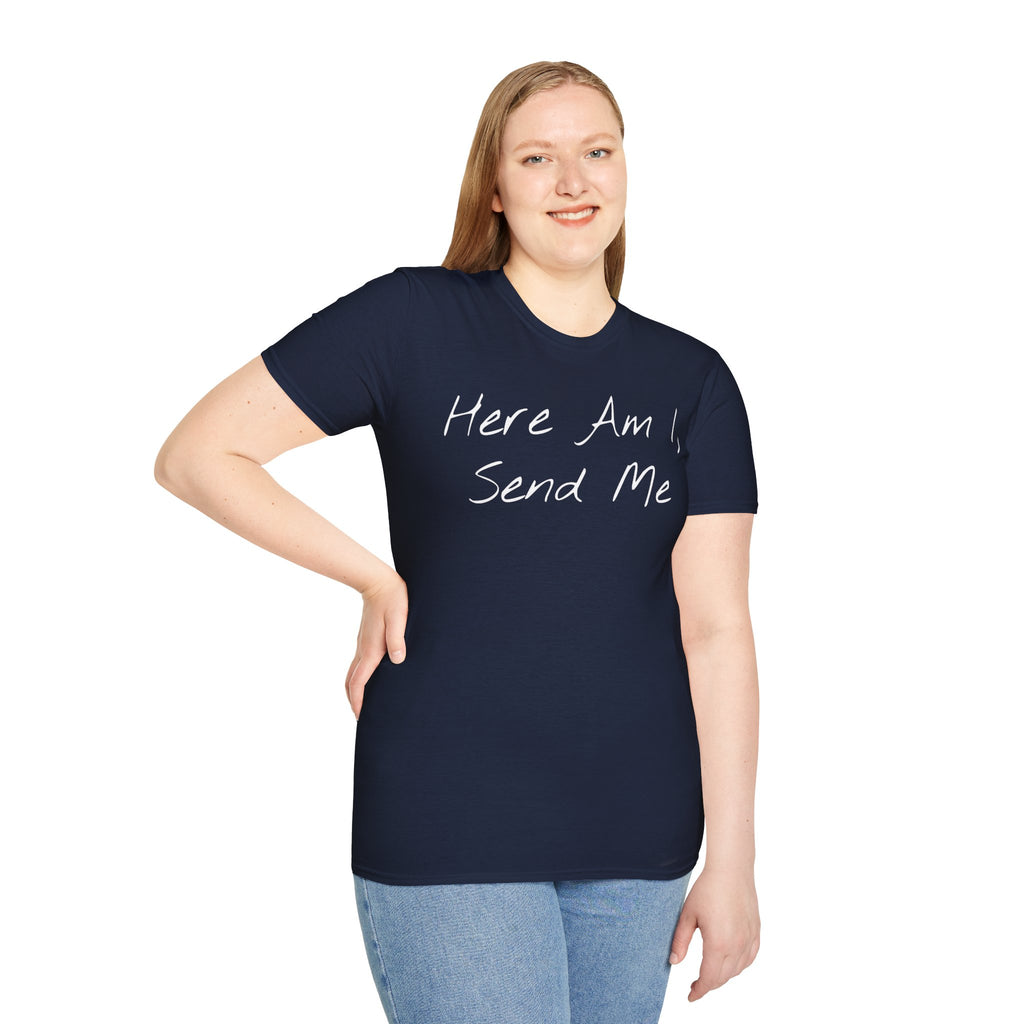 "Here Am I" T-Shirt - White Letter