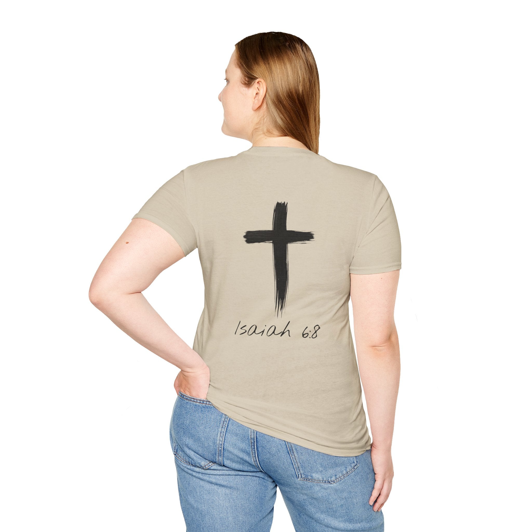 "Here Am I" T-Shirt - Black Letter