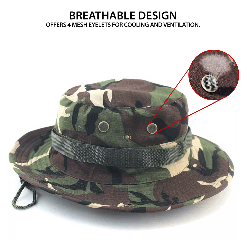 Military Wide Brim Boonie Bucket Hat