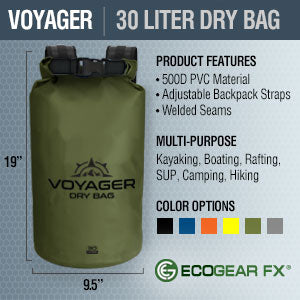 Voyager Waterproof Dry Bag for Kayaking and Water Sports