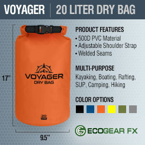 Voyager Waterproof Dry Bag for Kayaking and Water Sports