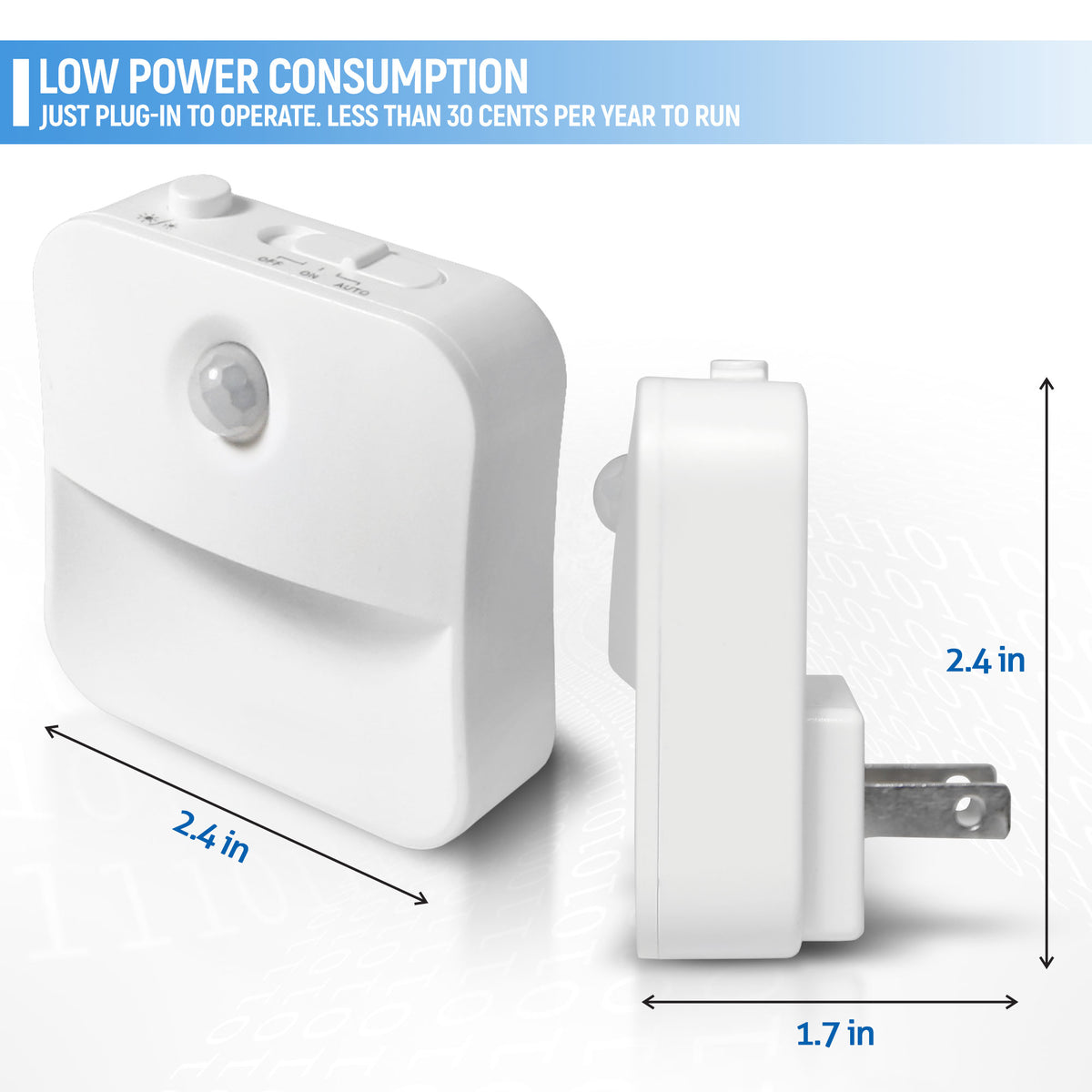 Motion Sensor LED Night Light w/Settings (Plug-in)