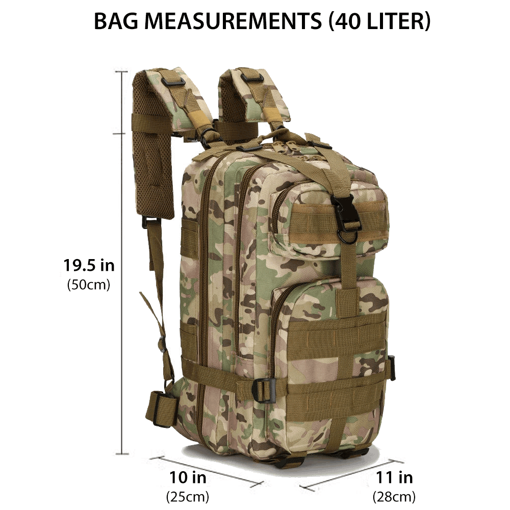 XG-MB40 - Large Tactical Backpack Survival Assault Bag 40 Liter