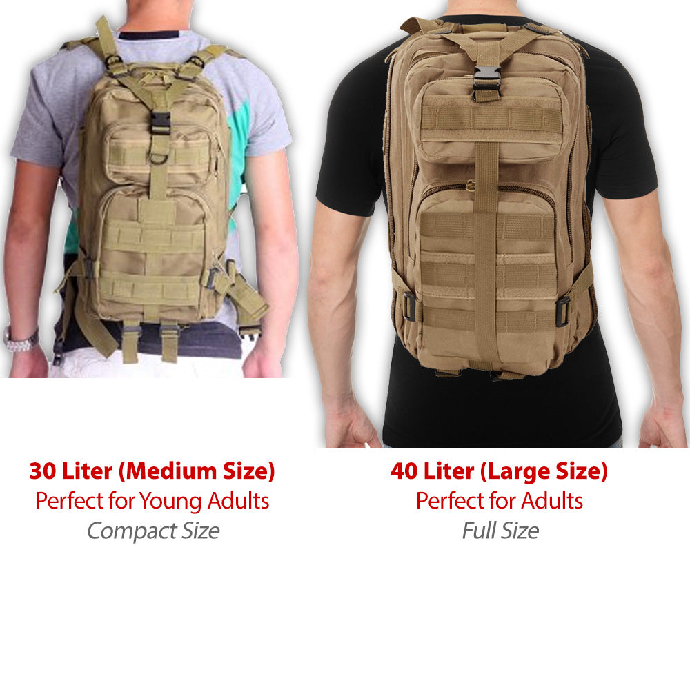 XG-MB40 - Large Tactical Backpack Survival Assault Bag 40 Liter