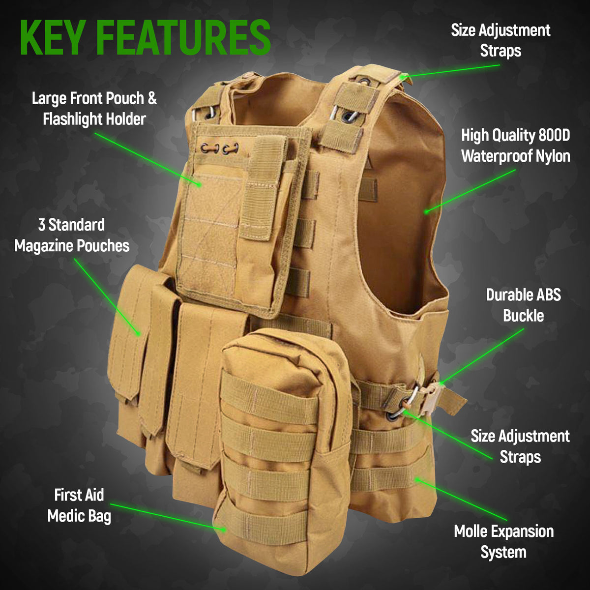Military Tactical Plate Carrier Vest