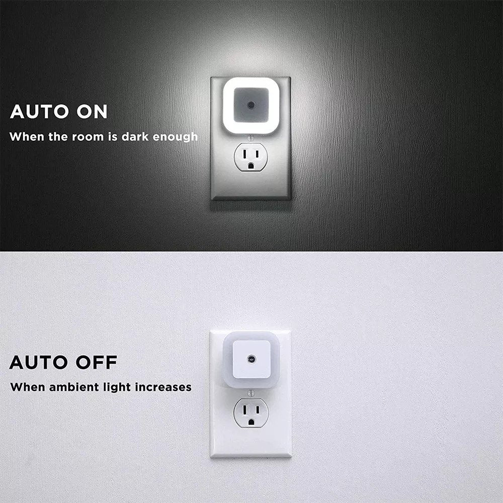 Wall Outlet LED Night Light Cool White (6 Pack)