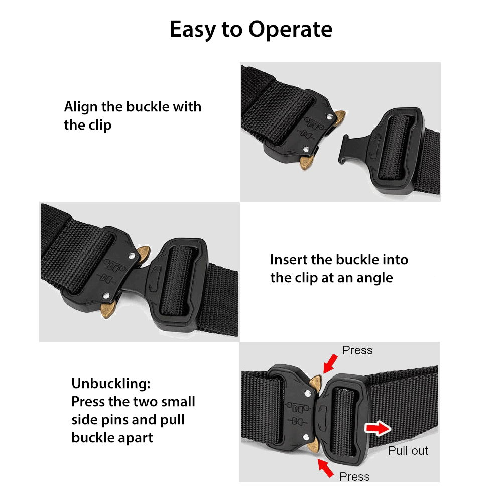 Mens Tactical Belt Riggers Style with Buckle - XG-TB1