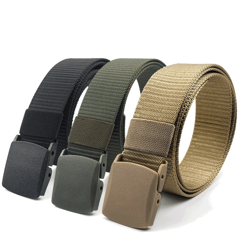 Adjustable Nylon Belt with Plastic Buckle