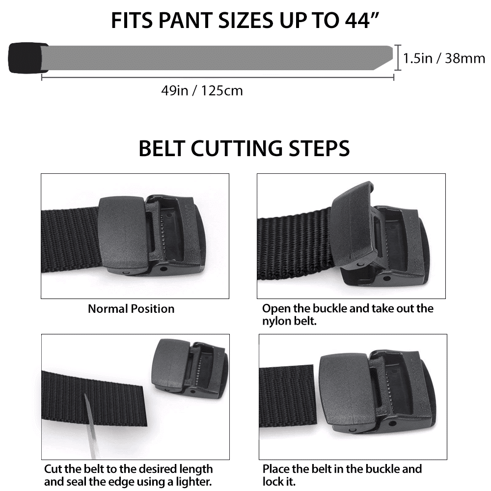 Adjustable Nylon Belt with Plastic Buckle