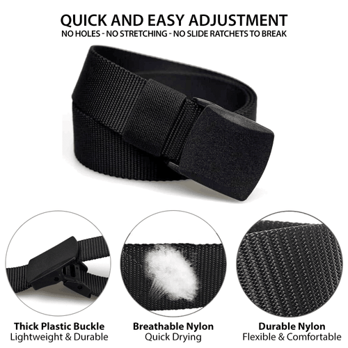 Adjustable Nylon Belt with Plastic Buckle