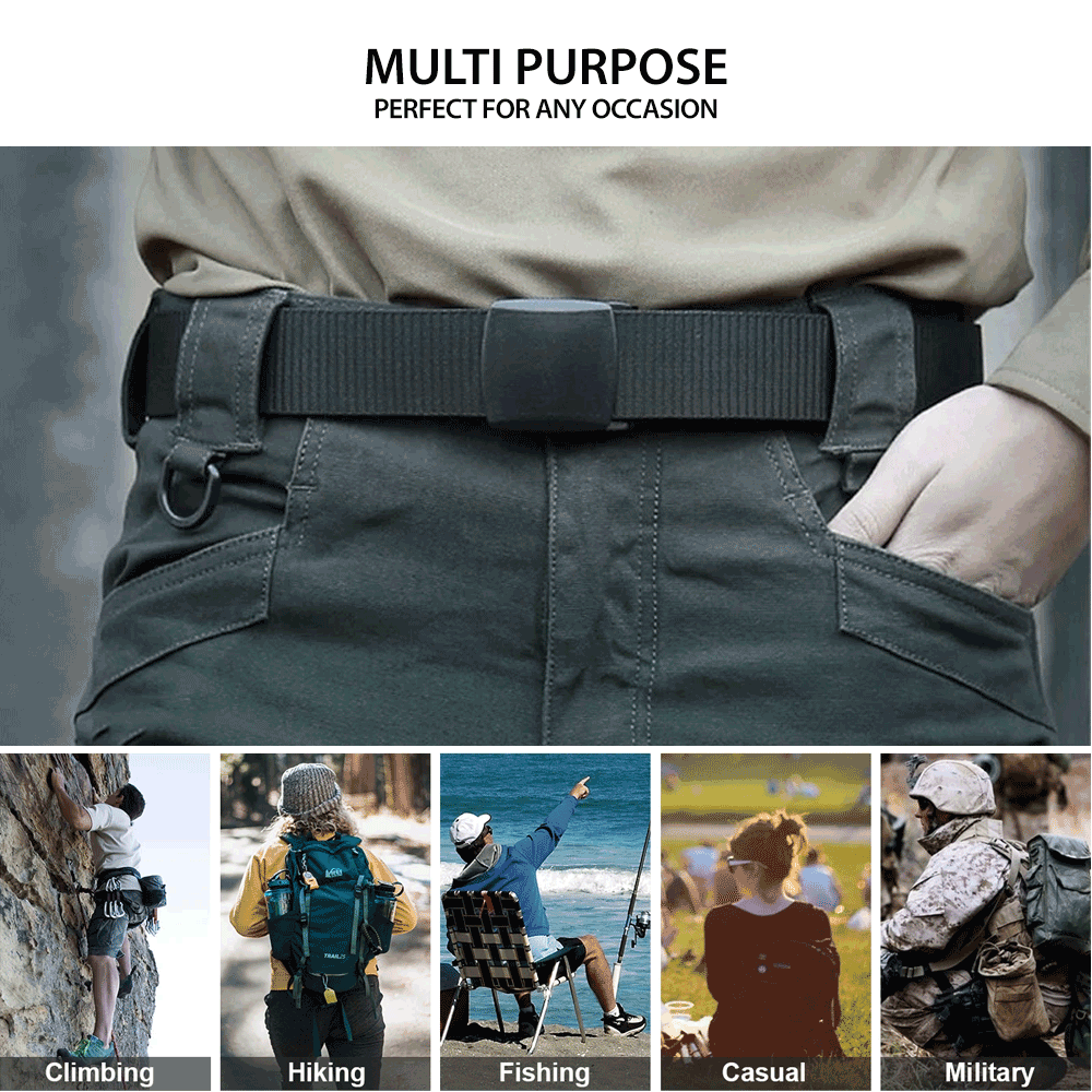 Adjustable Nylon Belt with Plastic Buckle