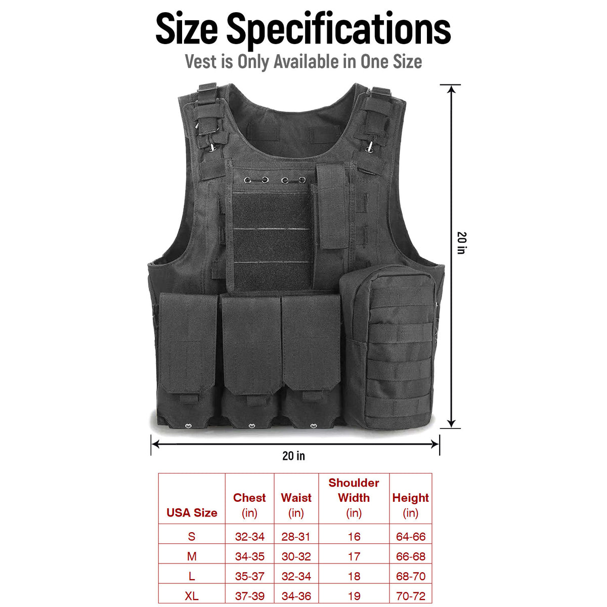 Military Tactical Plate Carrier Vest