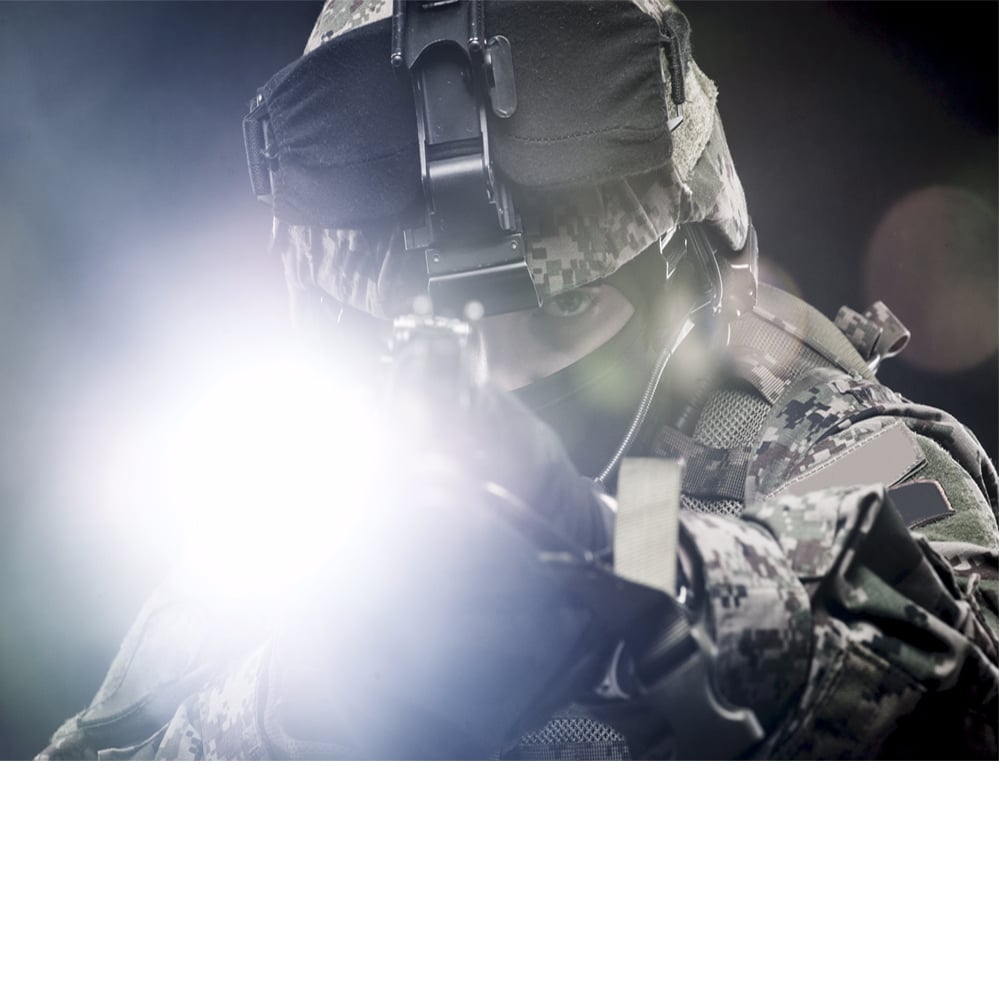 TK120 Professional LED Flashlight Kit with Batteries & Charger