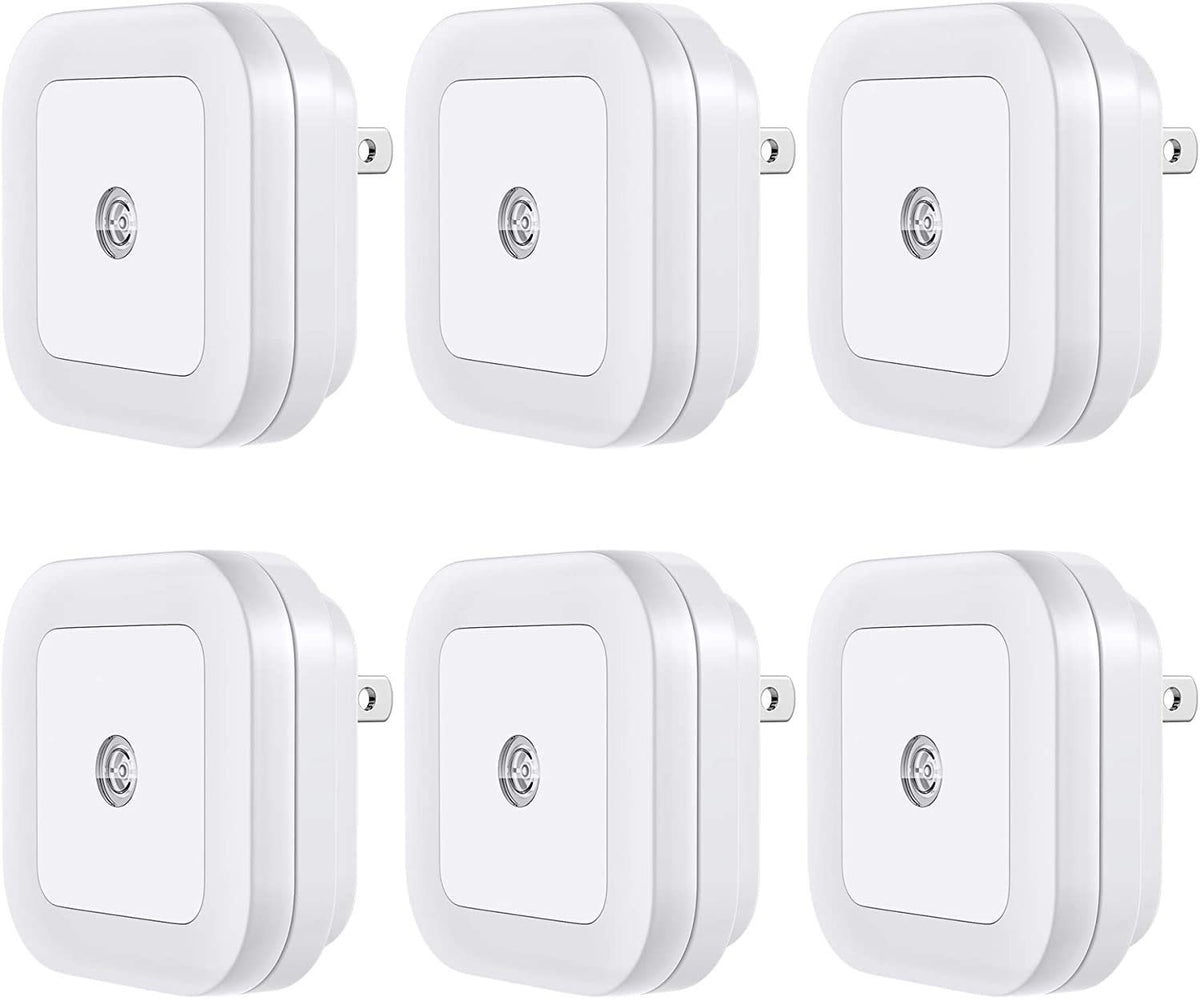 Wall Outlet LED Night Light Cool White (6 Pack)