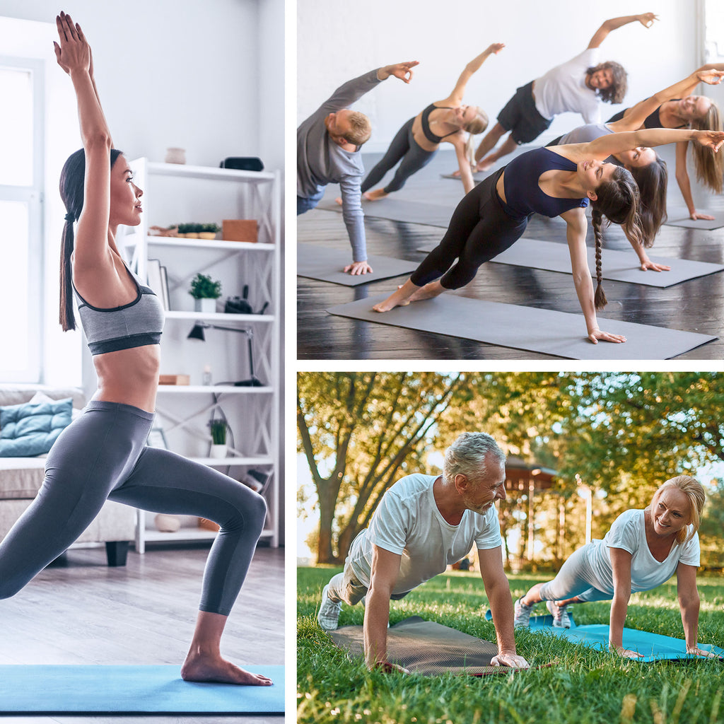 Thick Travel Yoga Mat with Carrying Strap